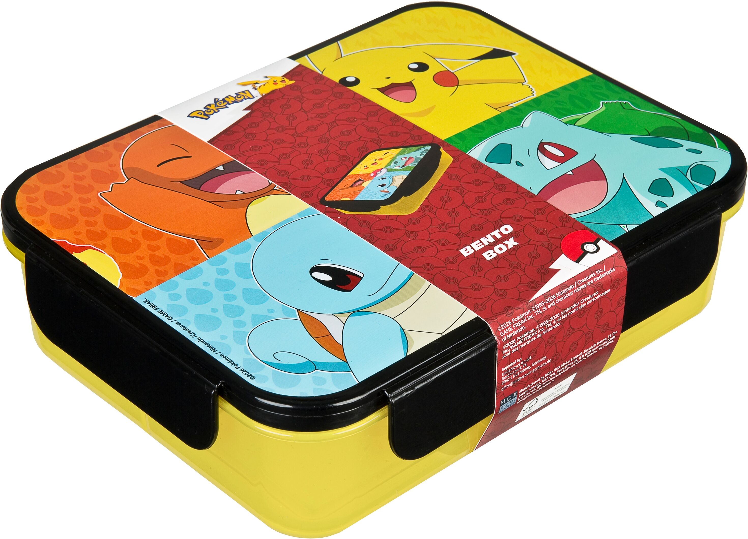 Lunchbox SCOOLI "mit Trinkflasche", Kinder, Gr. B/H/L: 13,5cm x 6cm x 18cm, bunt (pokémon), Kunststoff, Lebensmittelaufbewahrungsbehälter Lunchbox pokémon B/H/L: 13,5cm x 6cm x 18cm