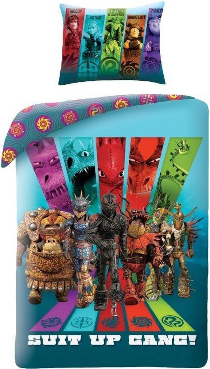 DreamWorks Animation How to Train Your Dragon Dekbedovertrek Eenpersoons Multi 140 x 200 cm