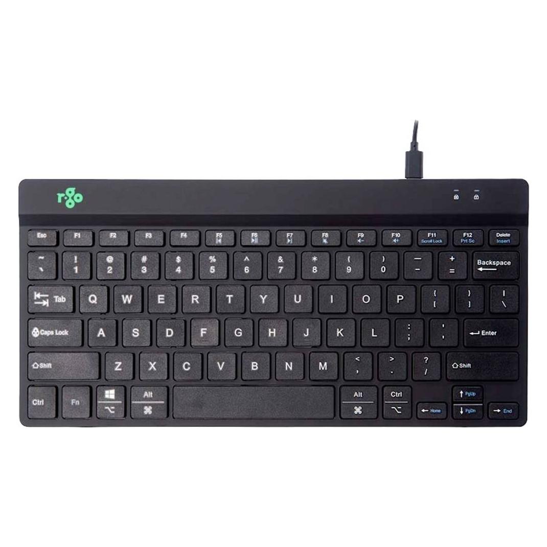 R-Go Tools R-Go Compact Break Keyboard (US, Kabelgebunden) (RGOCOUSWDBL)