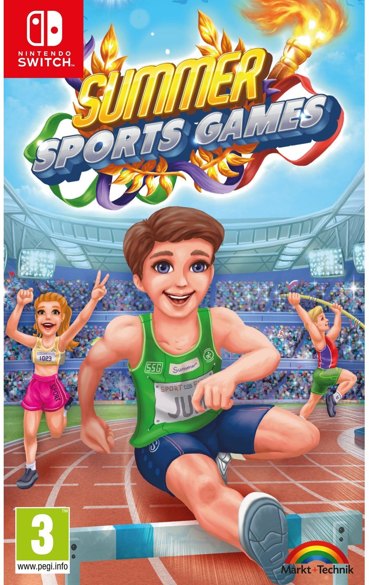 Summer Sports Games for Nintendo Switch (Game Cartridge) - Compete in 12 Events, Local Multiplayer, PEGI 3, Funbox Media