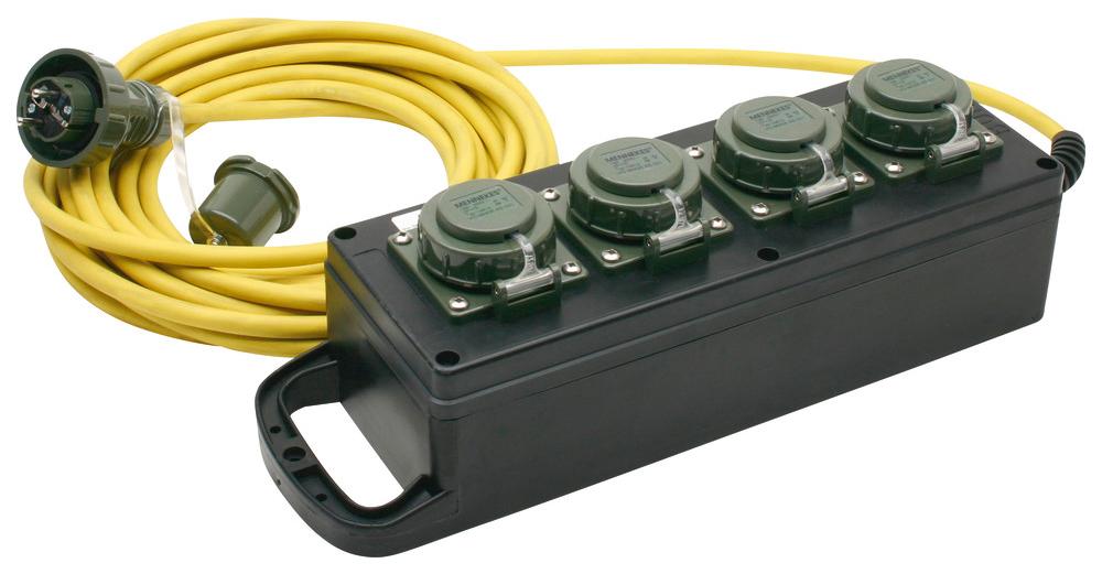 Mennekes Vierfach-Steckdosenleiste 230 V, 16 A 7101547 (Vollgummiverteiler)
