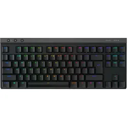 Logitech G515 Lightspeed (US, Kabelgebunden, Kabellos), Tastatur, Schwarz, Mehrfarbig
