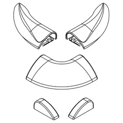 HSK Ersatzteile Wasserleistenendkappe, Alu Silber-matt, E100211-16-01 E100211-16-01