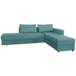 SCHLAFSOFA IDA Petrol Webstoff Mit Schlaffunktion