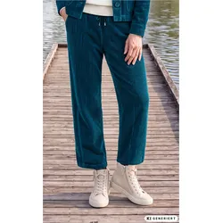 Baumwoll-Hose in petrol in Größe 42 von DW-Shop, Petrol, 42