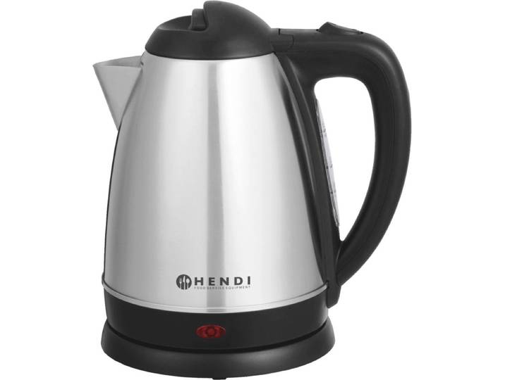 HENDI Elektrische waterkoker – 1\,8L – roestvast staal – 2150W – automatische uitschakeling