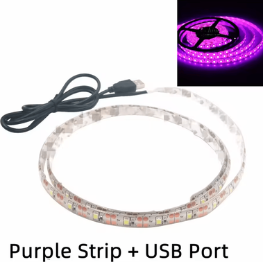 Inspire Curations 1M 5M USB LED Strip Lights For TV Backlight And Home Decors purple not Waterproof 2 Meter