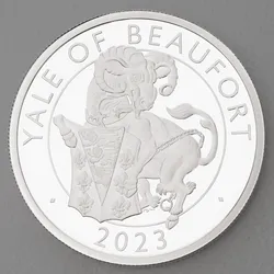 Silbermünze 2oz "Yale of Beaufort" 2023 (PP) Royal Tudor Beasts 19% (Großbritannien)
