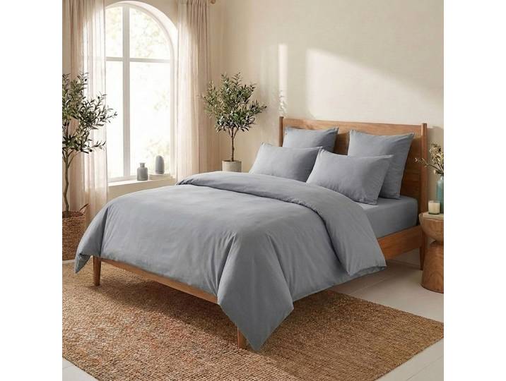 Parure de lit coton uni 240x260 cm