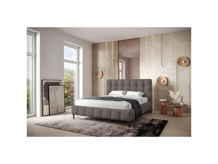 Livetastic Polsterbett, Schlamm, 160x200 cm, Lattenrost, gepolstertes Kopfteil, Stoffauswahl,nicht verstellbar, alternative Größen erhältlich, Schlafzimmer, Betten, Polsterbetten