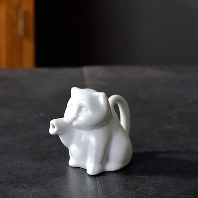 Uplifted Finds Ceramic Cow Creamer Jug Whimsical Milk Pitcher, Coffee Sauce Dispenser & Mini Frothing Container kitten
