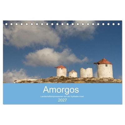 Amorgos - Kykladenimpressionen (Tischkalender 2027 DIN A5 quer), CALVENDO Monatskalender