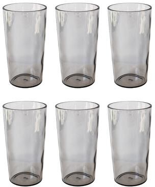 Abode Homewares Rustic Acrylic Drinking Glass - 23 oz - Set of 6