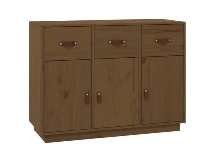 KGFHERENB Sideboard Massivholz Kiefer 100x40x75 cm Honigbraun Rustikaler Beistellschrank mit 6 Fächern und 3 Schubladen für Schlafzimmer, Wohnzimmer oder Büro. Viel Stauraum.