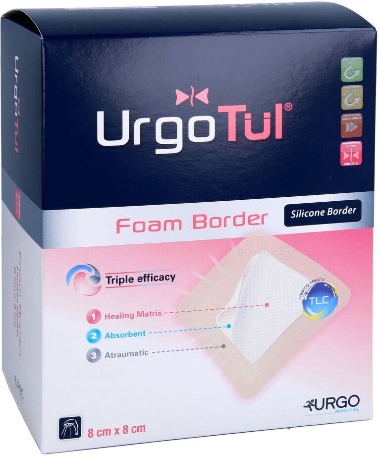 Urgotül Foam Border 8x8 cm Verband 20stk