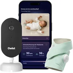 Owlet Babyphone mit Pulsoximeter Dream Duo, tuerkis | weiss