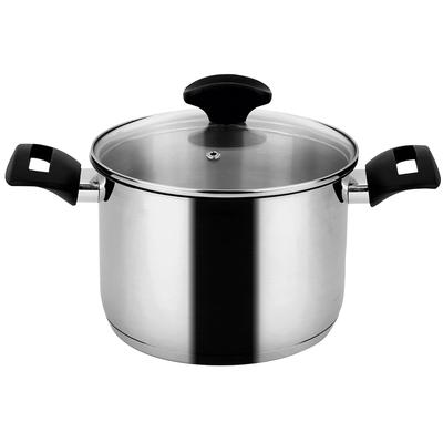 FAGOR Alaia, 24cm Hohe Induktionskasserolle aus Edelstahl, Diffusor-Boden 3 Schichten, Vitrokeramik-Spülmaschine, Edelstahl.
