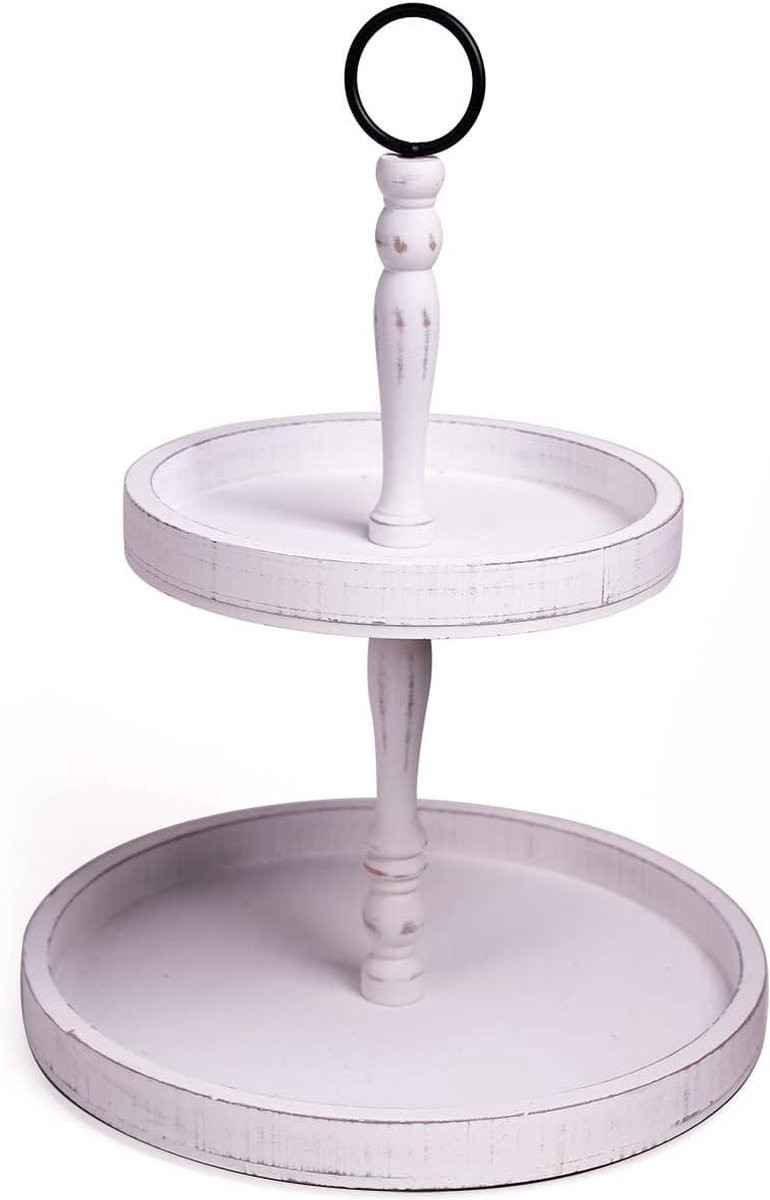 Houten serveerstandaard dessert etage 37 cm