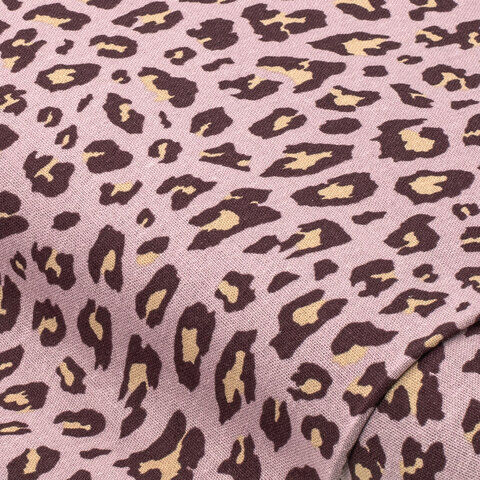 Viskose-Leinen "Leopard", lila-color