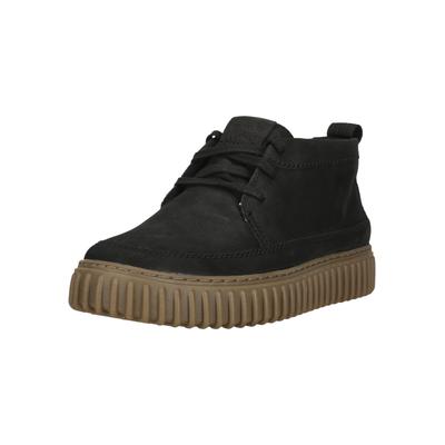 Stiefel CLARKS "Torhill Lace High", Damen, Gr. 45, schwarz, Leder, Schuhe Stiefel, mit profilierter Laufsohle