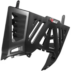 Racetech, Motorrad Zubehör, (RTECH) TECHNOPOLYMER-MOTORABDECKUNG (OBEN) T7 REVOLUTION YAMAHA TENERE 700 '19-'24 SCHWARZ