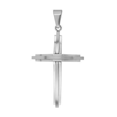 Kettenanhänger ADELIA´S "Anhänger – Kreuz Kreuzanhänger aus Edelstahl", silber, Schmuckanhänger, Herren, Edelstahl, Kettenanhänger, Perfekt als Geschenk zum Jubiläum