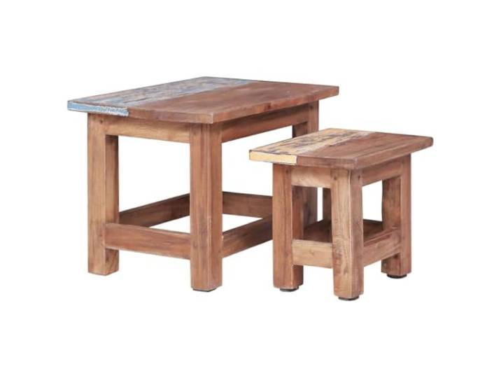 HKLGBVCR Beistelltische, 2 Stück, massives Mahagoniholz Handgefertigt, Vintage, Beistelltische, für Wohnzimmer, Sofa, Nachttisch