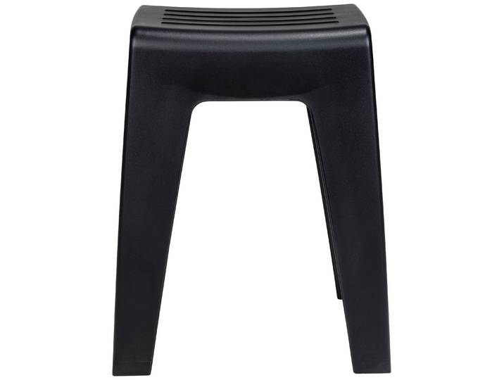 Hocker WENKO Kumba , schwarz, B:38cm H:47cm T:32cm, 100% Polypropylen, Hocker, Hocker, belastbar bis 120 kg