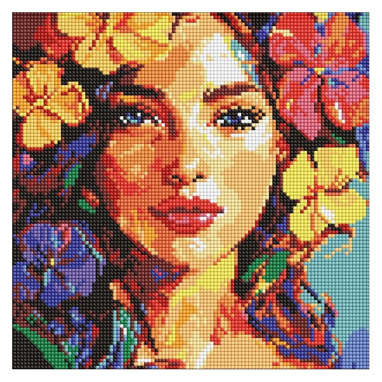 Ideyka Diamond Painting Tropischer Traum 30 x 30 mit Rahmen (AMO8264)