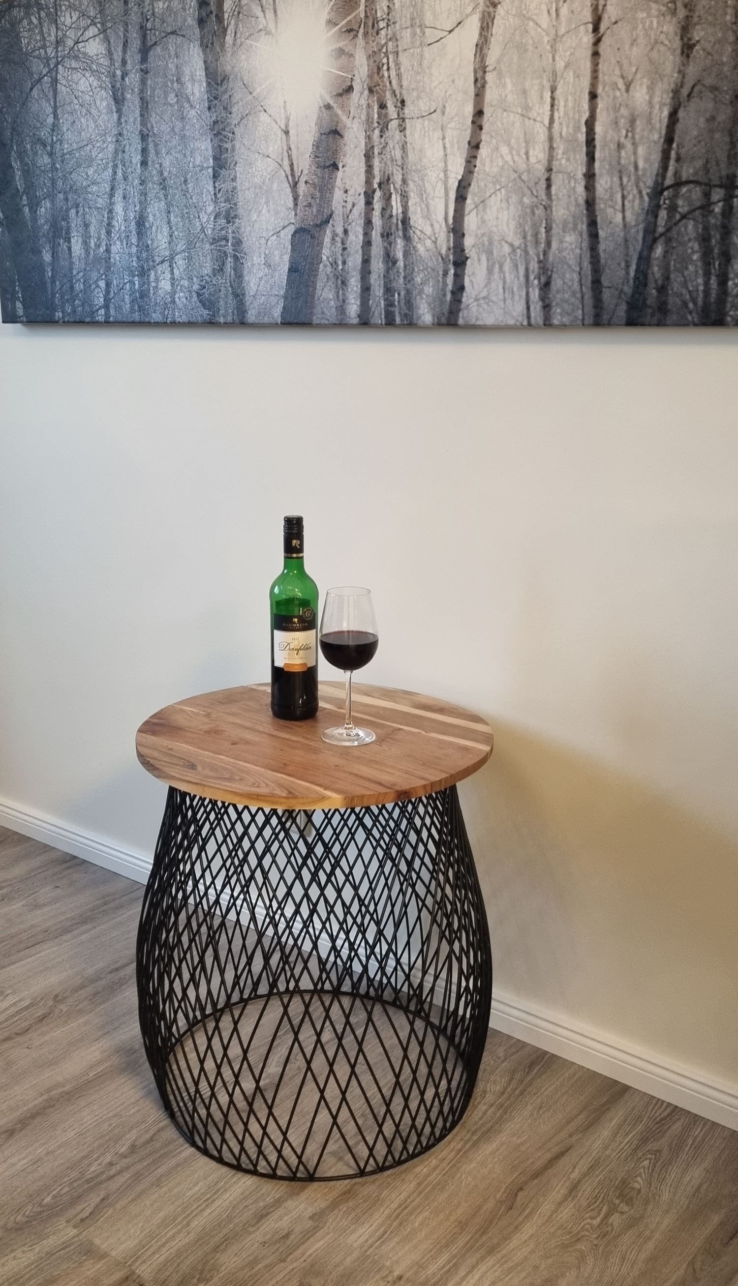 Beistelltisch AMBIENTE HAUS "Urban rundes Beistelltisch käfig -H 50cm", schwarz, B:54cm H:59cm T:54cm, Tische, Beistelltisch schwarz B/H/T: 54cm x 59cm x 54cm