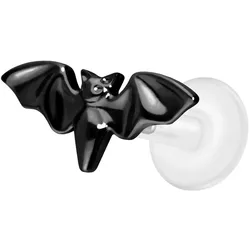 PTFE Labret mit Innengewinde + Titan-Aufsatz FLEDERMAUS