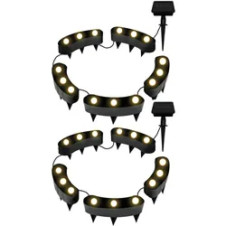 2x Steckleuchte Außen Stecklampe Blumentopf Pflanzen Garten 8 Leuchtmodi schwarz