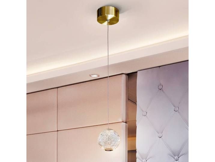 Schuller Valencia Designer Hängeleuchte Austral, messing / gold, für Wohn- / Esszimmer, Kunststoff, Design