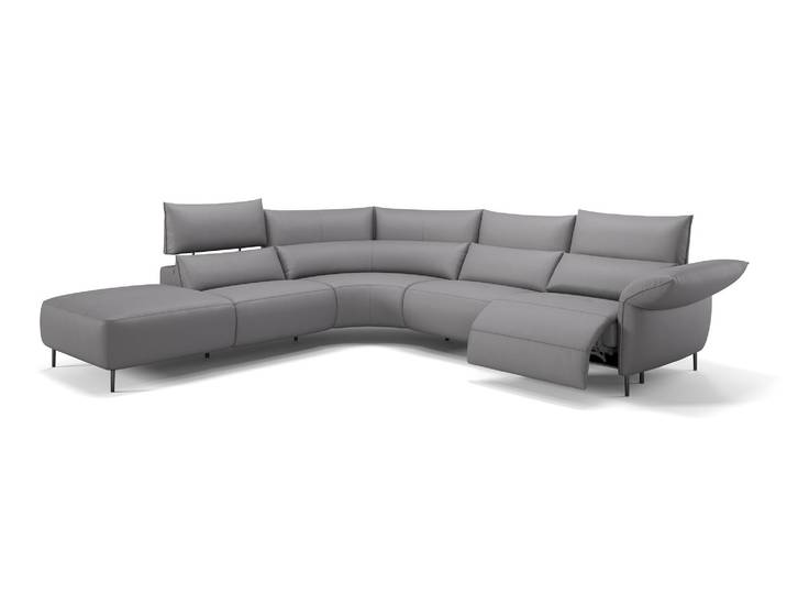 Leder Wohnlandschaft BOSA U-Form Herz-Waage-Funktion Eckcouch XXL Couch