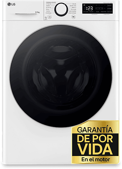 REACONDICIONADO Seminuevo Excelente Lavadora secadora - LG F2DR5S09A1W, 9 kg+5 kg, 1200 rpm, 12 programas, Blanco