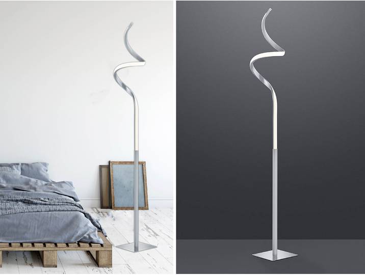 Trio - Stehlampe COURSE - Grau - 0x0x145 cm