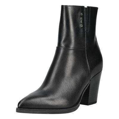 High-Heel-Stiefelette NERO GIARDINI "Nero Giardini Stiefelette Leder", Damen, Gr. 37, schwarz, Leder, Schuhe