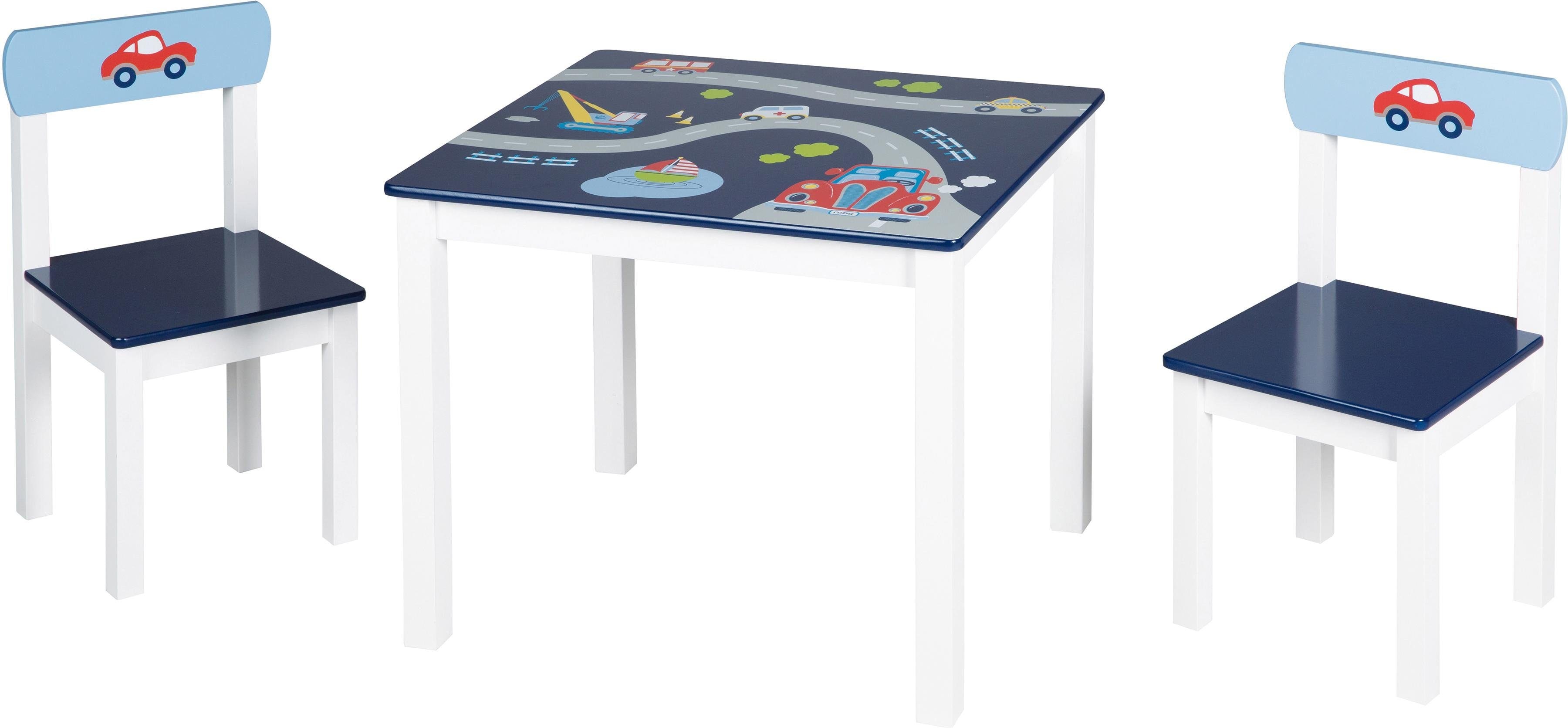 Kindersitzgruppe ROBA "Rennfahrer", blau, Sitzmöbel-Sets, Baby, Kindersitzgruppe