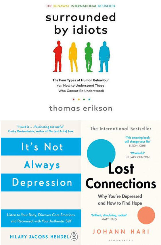 Bloomsbury Publishing Lost Connections, It's Not Always Depression, Surrounded by Idiots 3 Books Collection Set