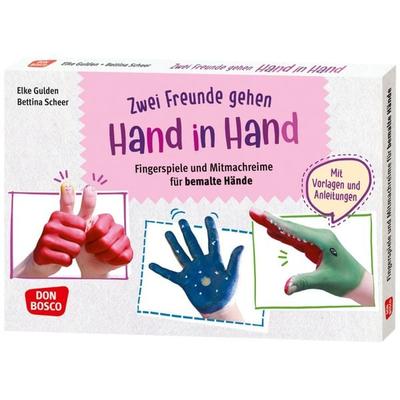 Zwei Freunde gehen Hand in Hand