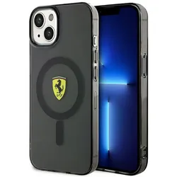 Ferrari Translucent MagSafe - Hülle für iPhone 14 Plus (schwarz)