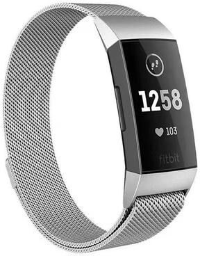 Inspired Deals Fitbit Charge 4 Band Magnetic Milanese Stainless Steel Replacement Watch Strap For Charge 3 silver