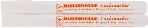 buttinette Lackmarker, weiß, 2 Stifte