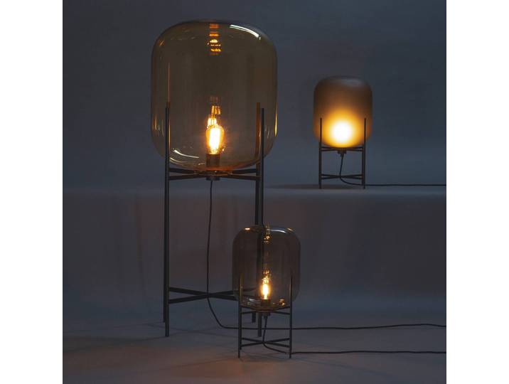 pulpo Designer Tischlampe Oda Small, schwarz, für Wohn- / Esszimmer, Metall, Design, Tischlampe