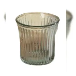 Pflanztopf Glas klar Vase Windlicht Teelichthalter