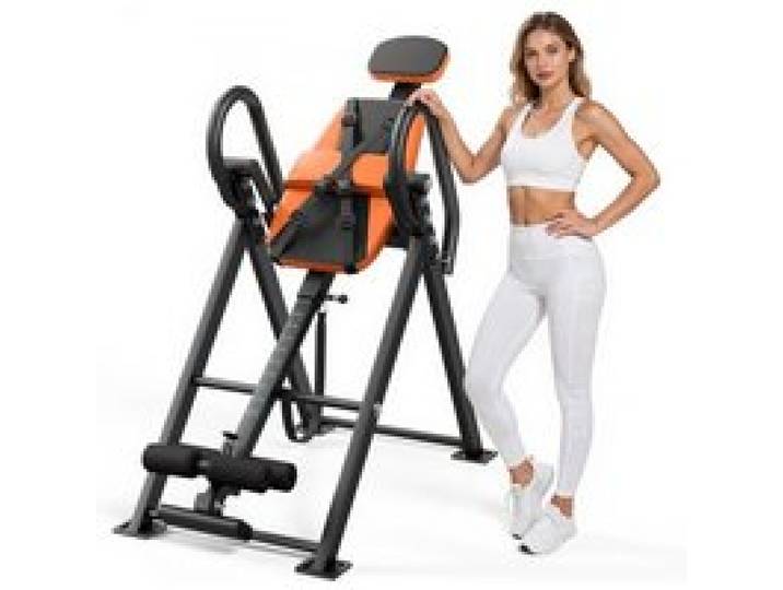 VEVOR Inversionstisch 136 kg 29 Höhenpositionen Faltbare Rückenstreckhilfe für Heim-Fitnessstudios, mit 2 Schultergurten, 8 Knöchelpositionen, Lendenkissen und Rutschfesten Griffen für Stabilität