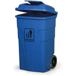 Mehrzweck plastik Treteimer, 120 l, blau