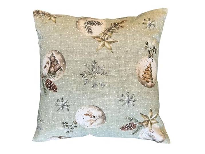 Home WOHNIDEEN KISSENHÜLLE Weihnachten DEKOSTOFF Bedruckt Feliz Navidad 40 X 40 cm Farbe Salbei OHNE FÜLLUNG!, Grün