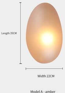 Top Demand Picks Nordic Design Color Glass LED Wall Lamp, Modern Sconce Lighting For Bedroom, Living Room, Hotel Corridor & Home Decor orange 4