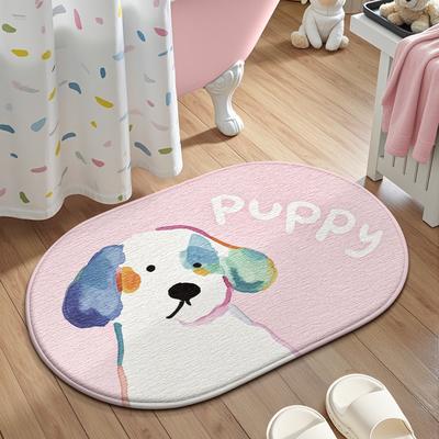 Combo Retail Shop Adorable Cartoon Dog Bath Mat, Super Soft Memory Foam, Instant Water Absorption, Quick Dry Anti Slip Bathroom Rug smart Doggo Dodo 50x80cm